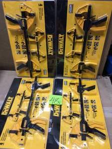 Lot of 4 Trigger Clamp Set (4-Piece) by DEWALT in good condition&nbsp
