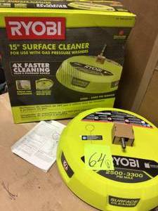 15 in. 3300 PSI Surface Cleaner for Gas Pressure Washer by RYOBI in good condition&nbsp