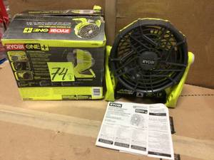 18-Volt ONE Hybrid Portable Fan (Tool Only) by RYOBI in good condition&nbsp