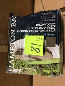 Rectangular Outdoor Patio Table with Chair Cover by Hampton Bay in good condition&nbsp