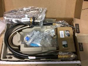 Delta Faucet Lahara Widespread Bathroom Faucet 3 Hole, Gold Bathroom Faucet, Diamond Seal Technology, Metal Drain Assembly, Champagne Bronze 3538-CZMPU-DST in good condition&nbsp