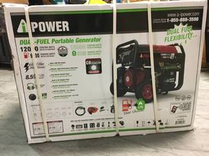 9,000-Watt Dual Fuel Powered Electric Start Portable Generator by A-iPower in good condition