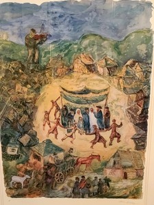 lot 13 image: Amazing Signed Print by Chaim Goldberg (1917-2004)