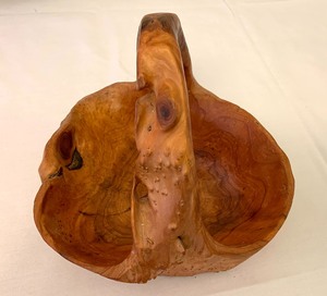 lot 101 image: Burled Wood Basket