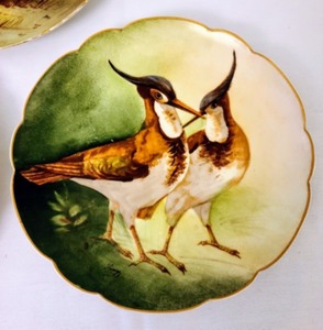 lot 29 image: Trio of Limoges Painted Bird Plates
