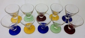 lot 31 image: Vintage Etched Sailboat Glasses