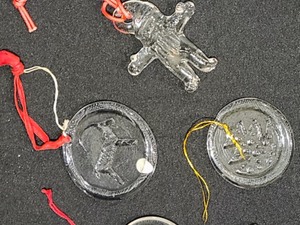 lot 47 image: Crystal Christmas Ornaments