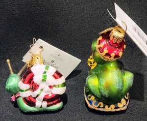 lot 52 image: Pair of Christopher Radko Lil Gems
