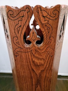 lot 71 image: Carved Wooden Umbrella Holder