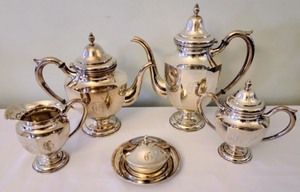 lot 90 image: Sterling Silver Tea Set