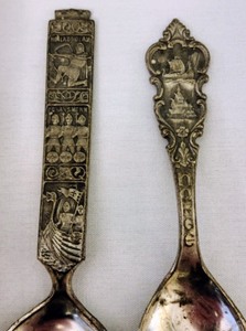 lot 92 image: Vintage Norwegian Pewter Spoons