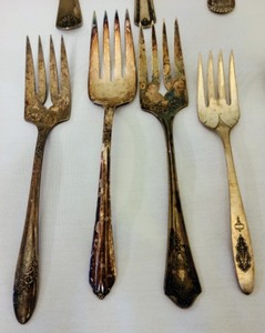 lot 95 image: Large Variety of Silver Plate Serving Utensils