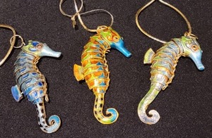 lot 58 image: Tropical Themed Enamel Ornaments