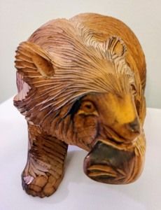 lot 186 image: Carved Wooden Bear