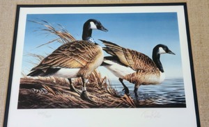 lot 201 image: Framed Duck Stamp Print by Terry Redlin