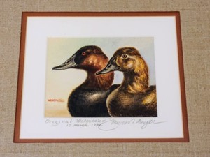 lot 202 image: Framed Watercolor By James Meger