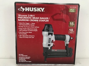 Husky Pneumatic 18-Gauge 2-in-1 Brad NailerNarrow Crown Stapler