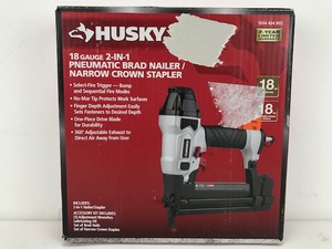 Husky Pneumatic 18-Gauge 2-in-1 Brad NailerNarrow Crown Stapler