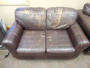 Leather Love Seat and 2 Chairs