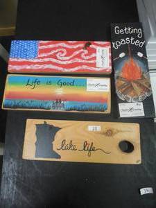 4 Wood home dcor items