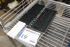 lot 19 image: Apple Lightning Digital AV Adapter, Logitech Wireless Computer Keyboard with Hard Case