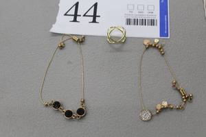 lot 44 image: Lot of (3) Jewelry - Bracelets (x2), Ring (x1)