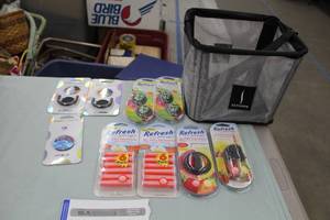 lot 65 image: Lot of (10) Refresh Car Air Fresheners (x6), Pop Sockets PopMount (x3), Carry Bag (x1)