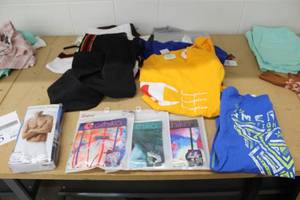 lot 145 image: Lot of (11) Mens Clothing Size Medium - Pants (x3), T-Shirts (x4), 3-Pack Briefs (x1), 1-Pack Briefs (x3)