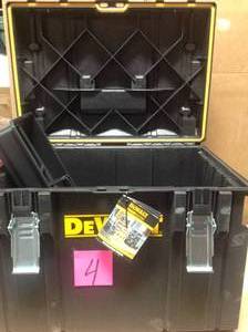 lot 4 image: TOUGHSYSTEM 22 in. Mobile Tool Box by DEWALT in good conditions 