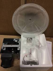 lot 19 image: Decorative 80 CFM Ceiling Bathroom Exhaust Fan with LED Light and White Globe by Tosca in good condition. 