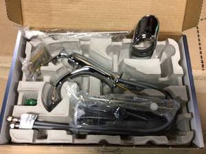 lot 21 image: Elliston Single Hole Single-Handle Bathroom Faucet in Polished Chrome by KOHLER see pics 