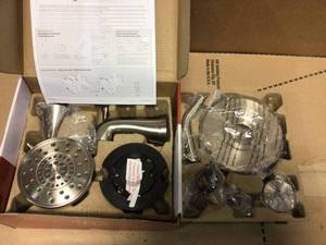 lot 35 image: Ladera Single-Handle 3-Spray Tub and Shower Faucet in Spot Defense Brushed Nickel (Valve Included) by Pfister see pics 