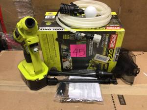 lot 45 image: ONE 18-Volt 320 PSI 0.8 GPM Cold Water Cordless Power Cleaner (Tool Only) by RYOBI in good condition see pics 