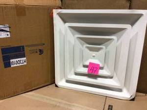 lot 47 image: 24 in. x 24 in. T-Bar Drop ceiling Lay in Supply diffuser with round 10 in collarneck and R6 in.sulation by Venti Air