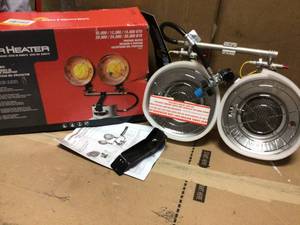 lot 58 image: Mr. Heater 30000-BTU Portable Propane Tank Top Propane Heater in working condition. 