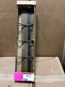 lot 77 image: 27 in. Rustic Pine and Distressed Brass Hook Rack by Home Decorators Collection