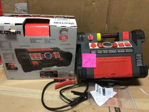 lot 78 image: Vector 1200 Amp Jump StarterPortable Power Station with Inverter customer return see pics  