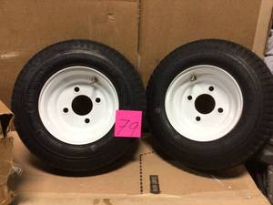 lot 79 image: Martin Wheel 480400-8 Load Range C 4-Hole Trailer Tire and Wheel Assembly