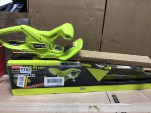 ONE 18 in. 18-Volt Lithium-Ion Cordless Hedge Trimmer (Tool-Only) by RYOBI in good condition