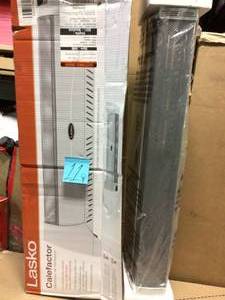 Low Profile 1500-Watt Electric Silent Room Space Heater with Digital Display and Tip-Over Safety Switch, White by Lasko in good condition