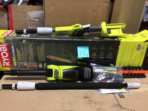 Ryobi 18 in. 40-Volt Lithium-Ion Cordless Pole Hedge Trimmer Tools Only  in good condition