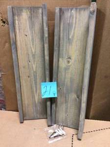 Rustic Luxe 7 in. x 24 in. Gray Pine Floating Decorative Wall Shelves by Del Hutson Designs in good condition