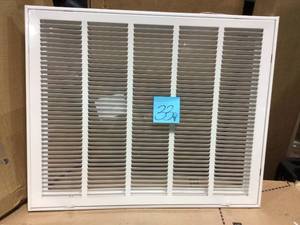 25 in. Wide x 20 in. High Return Air Filter Grille of Steel in White by Venti Air in good condition