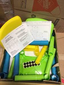Playtime 3-Piece Aqua Kids Plastic Table and Chair Set by Humble Crew in good condition