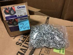 22x11x8 in., 22x11x10 in., 23x10x12 in., 23x 10.5x12 in., 24x9.5x12 in. Tire Chains Replaces Peerless 1063156 (Set of 2) by OakTen in good condition
