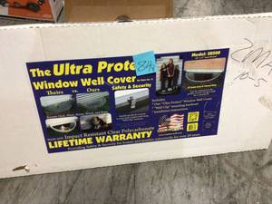48 in. x 23 in. Semi-Round Clear Polycarbonate Window Well Cover by Ultra Protect in good condition