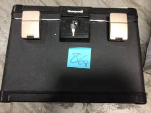 1.06 cu. ft. Molded Fire Resistant and Waterproof Legal Document Storage Chest with Key and Double Latch Lock by Honeywell in good condition