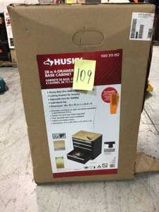 30 in. H x 28 in. W x 18 in. D 4-Drawer Welded Base Cabinet in Black by Husky no used