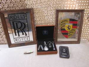 (RM2) Framed Rolls Royce and Porsch...