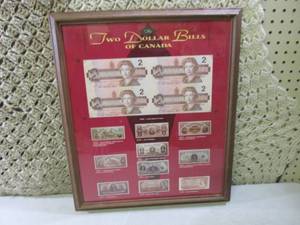 (RMC) Framed The Two Dollar Bills o...